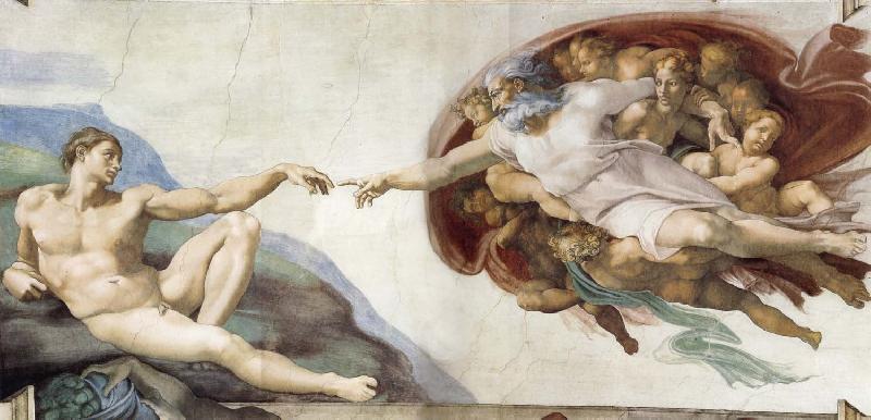 Michelangelo Buonarroti The Creation of Adam oil painting picture